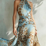 Jacinta |Vestido Elegante com Estampado Animal
