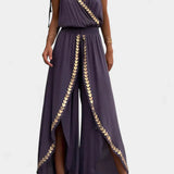 Vestido Mono Detalhes Dourados