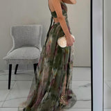 Moda Lusitana - Vestido Longo Floral Estilo Romântico