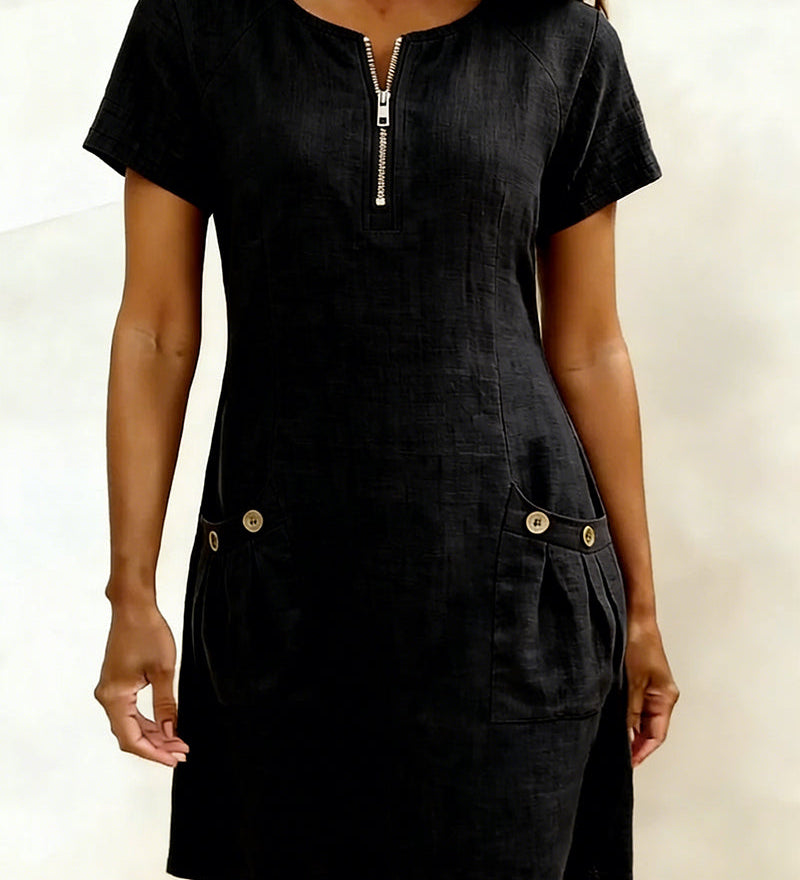 Vestido Lina™ — Elegância Natural para o Dia a Dia