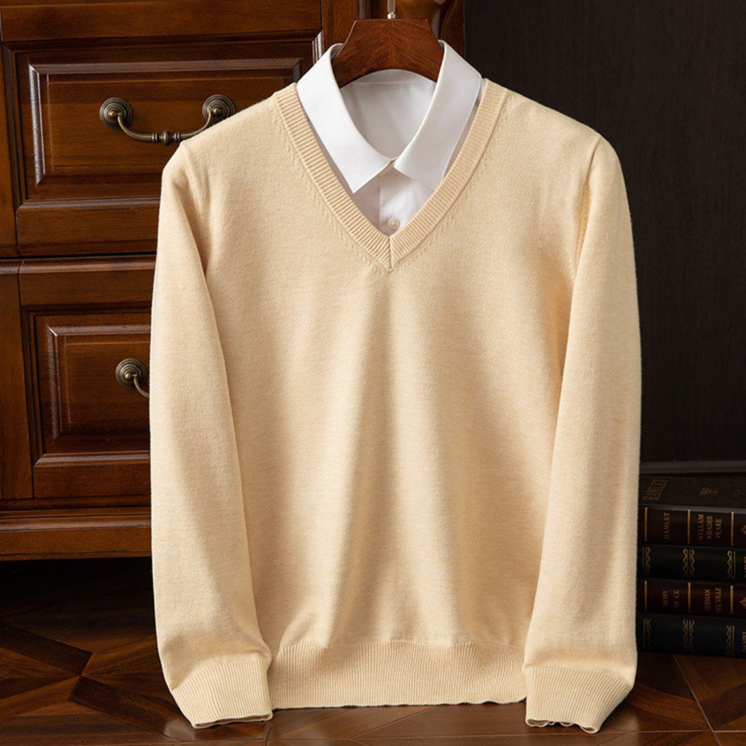 Camisola com decote em V chique