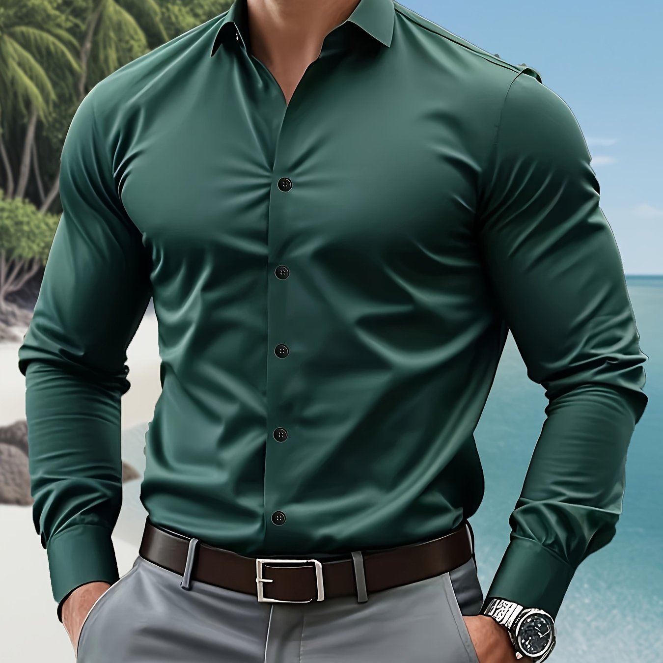 Moda Lusitana - Camisa Social Masculina