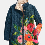 Amaya | Casaco Quilted com Estampa Floral Vintage