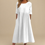 Minea - Vestido Em Algodão Arejado