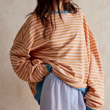 Vera - Camisola Oversized Listrada de Manga Comprida