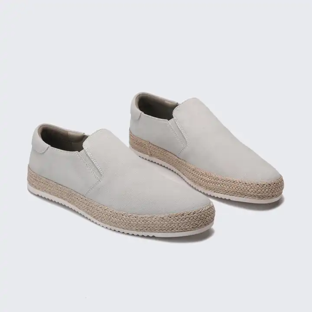 Mocassins de verão em camurça