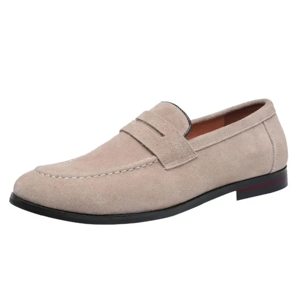 Mocassins de verão em camurça