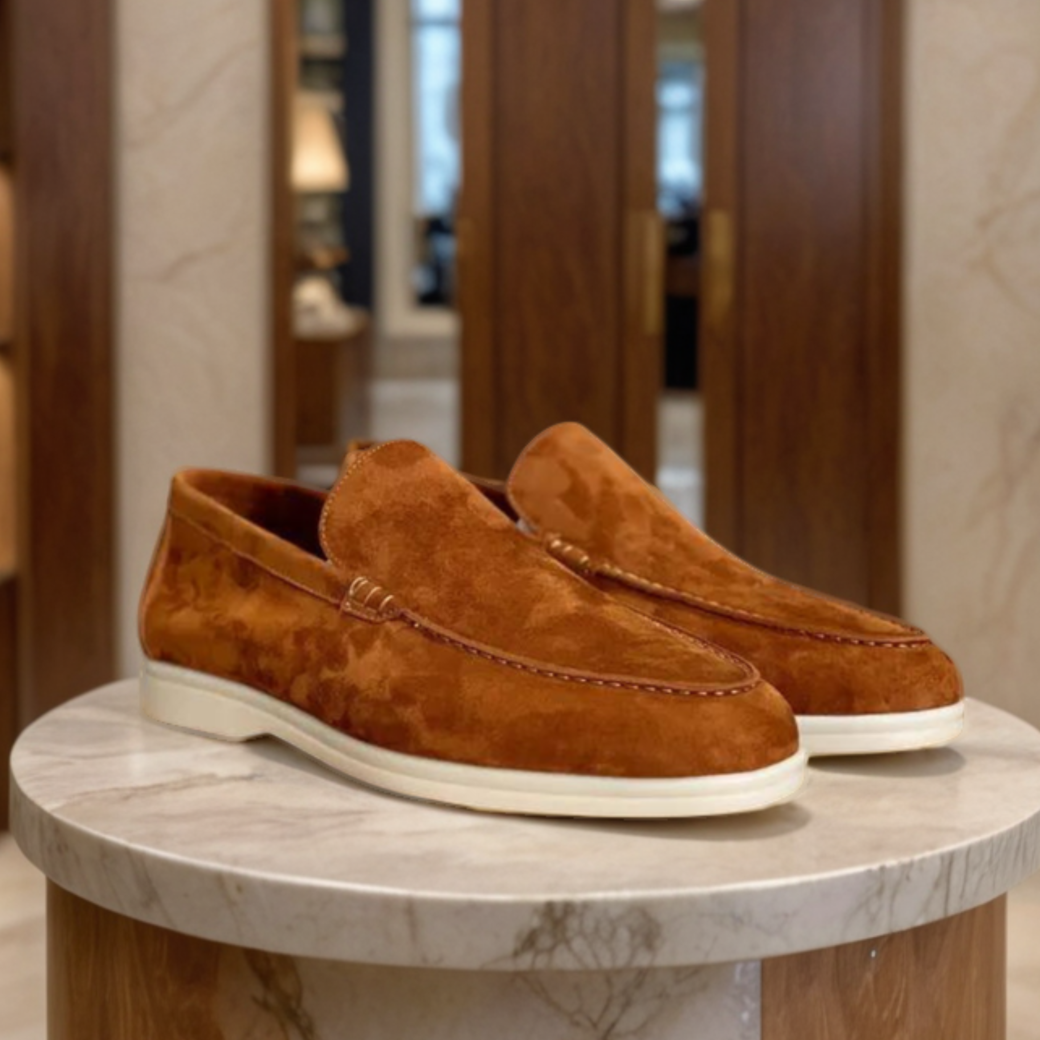 Mocassins de camurça premium