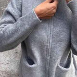 Alma - Casaco de Malha com Zíper de Gola Redonda