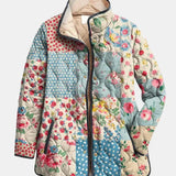 Zarae | Casaco Floral Matelassé Charmoso para Mulheres