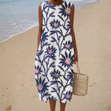 Vestido de Verão Sem Mangas com Design Confortável