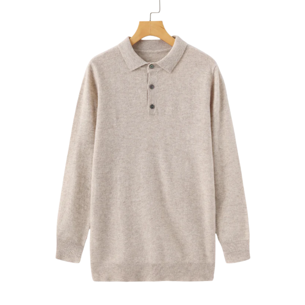 Camisa pólo 100% caxemira