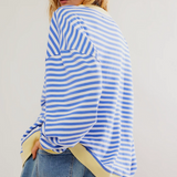 Vera - Camisola Oversized Listrada de Manga Comprida