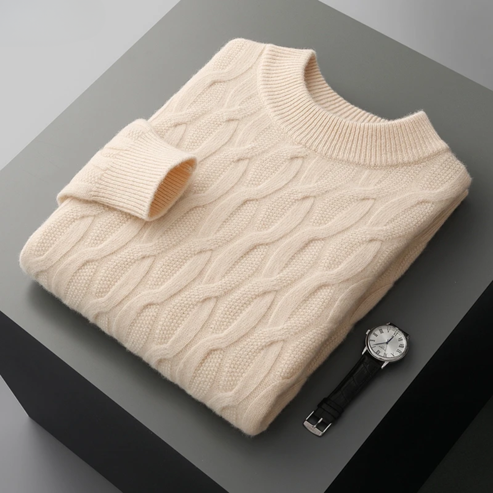 Camisola de caxemira com padrão elegante