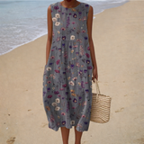Vestido de Verão Sem Mangas - Estilo e Conforto em Um Só
