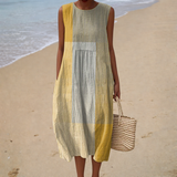 Vestido de Verão Sem Mangas com Estilo Confortável