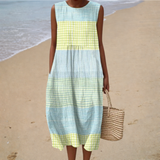 Vestido de Verão Sem Mangas com Design Confortável