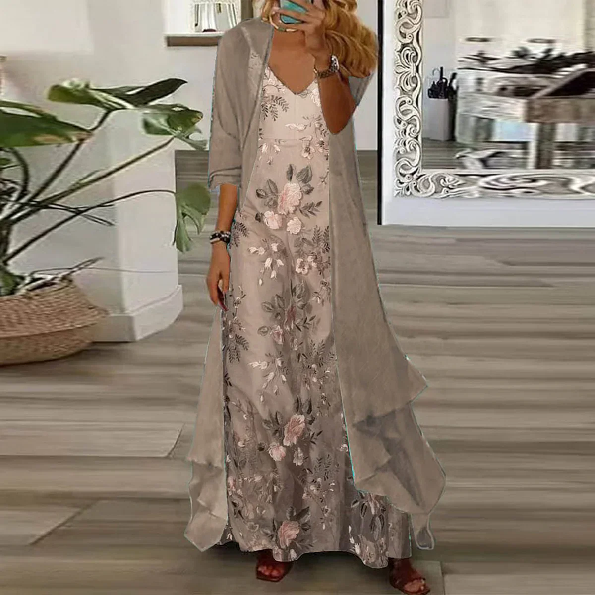 Mara | Vestido longo com jaqueta