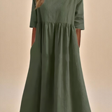 Minea - Vestido Em Algodão Arejado