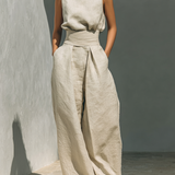 Moda Lusitana - Conjunto Minimalista de Algodão e Linho