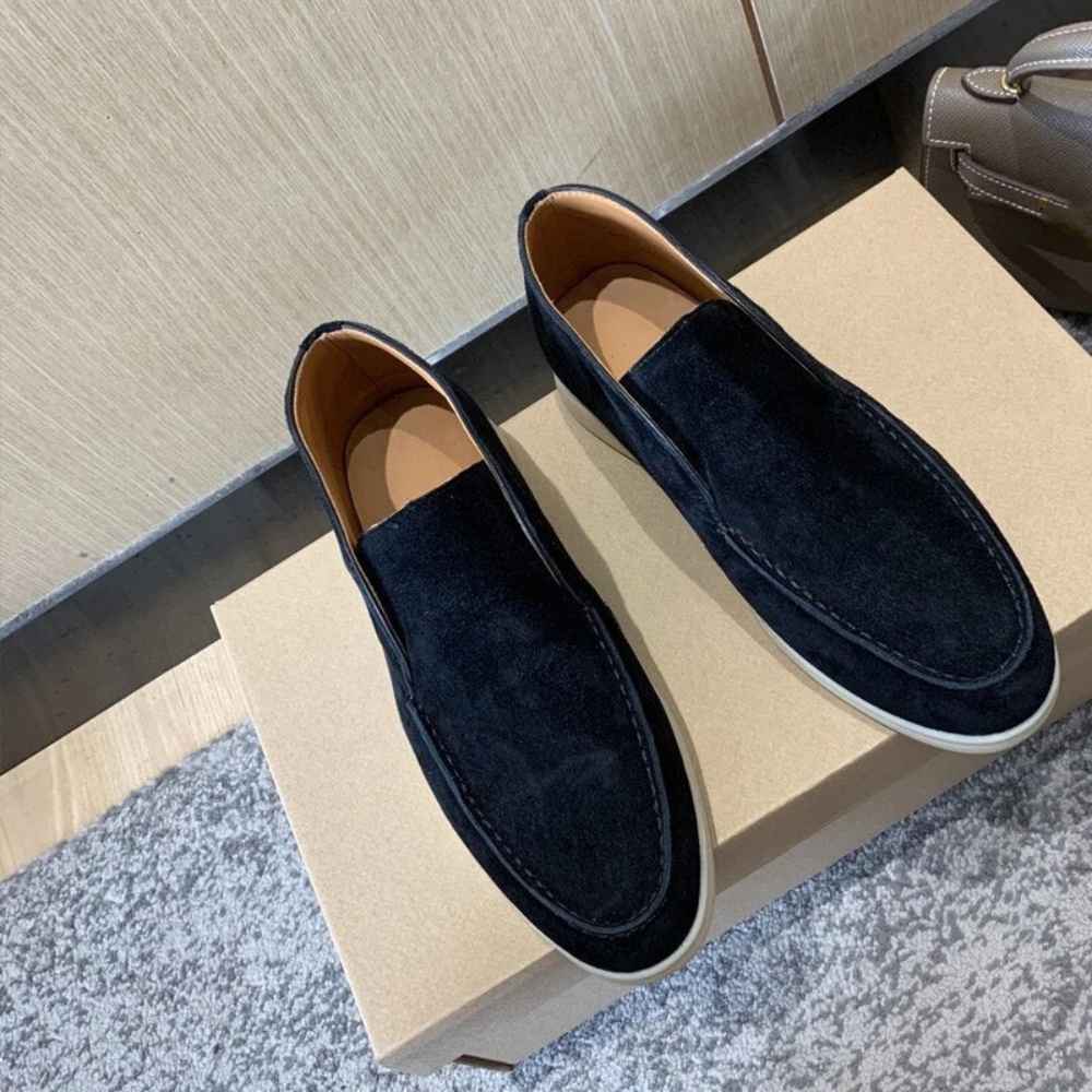 Mocassins casuais de camurça