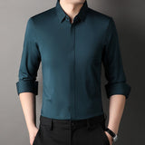 Camisa elástica sem rugas