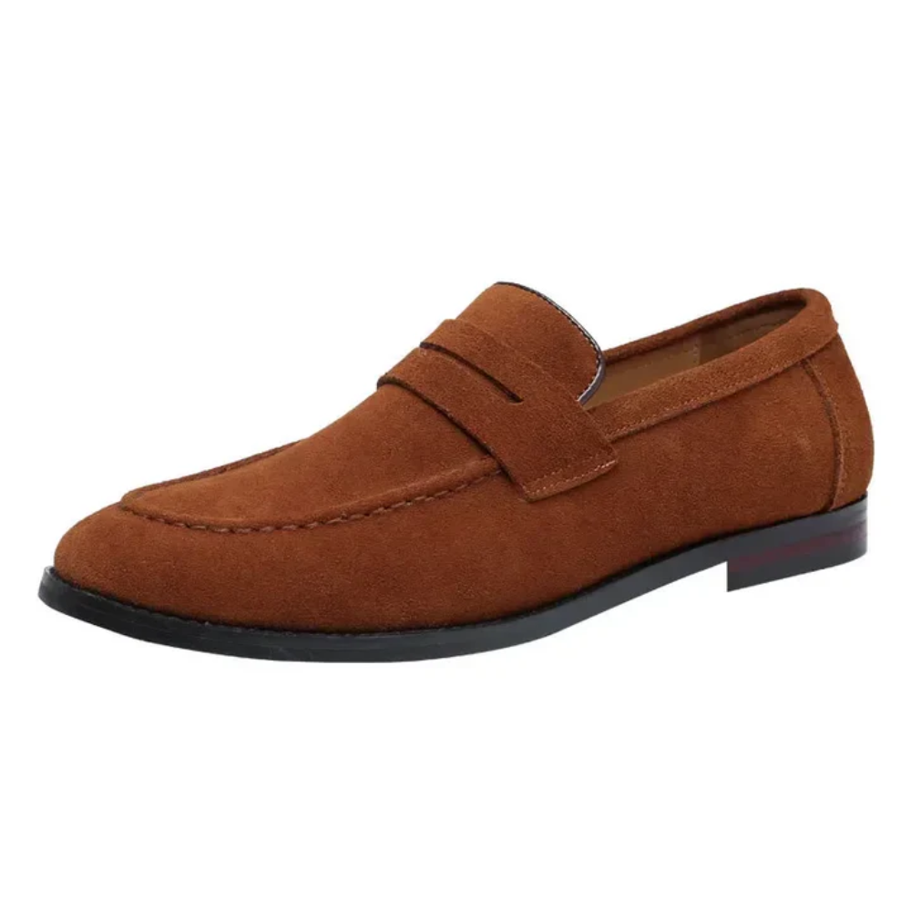 Mocassins de verão em camurça