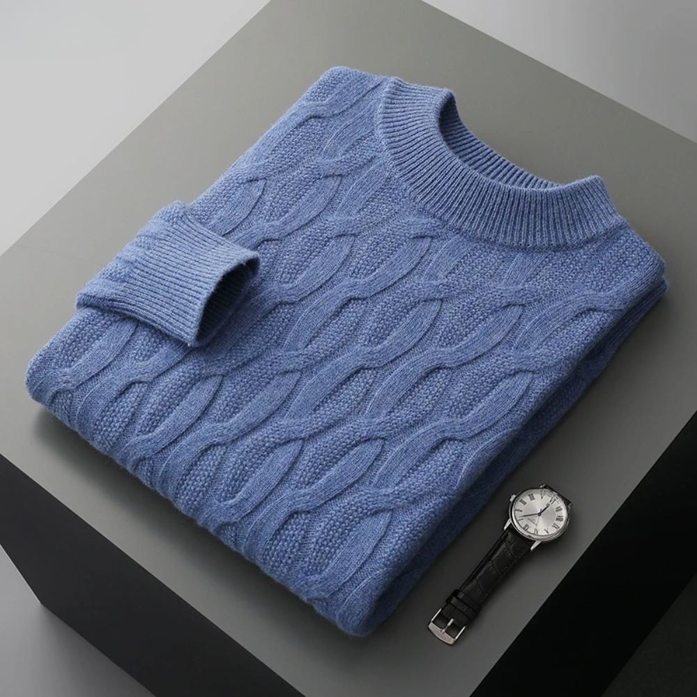 Camisola de caxemira com padrão elegante