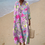 Vestido de Verão com Estampa Elegante