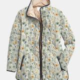 Nola | Casaco Matelassado com Estampado Floral Encantador