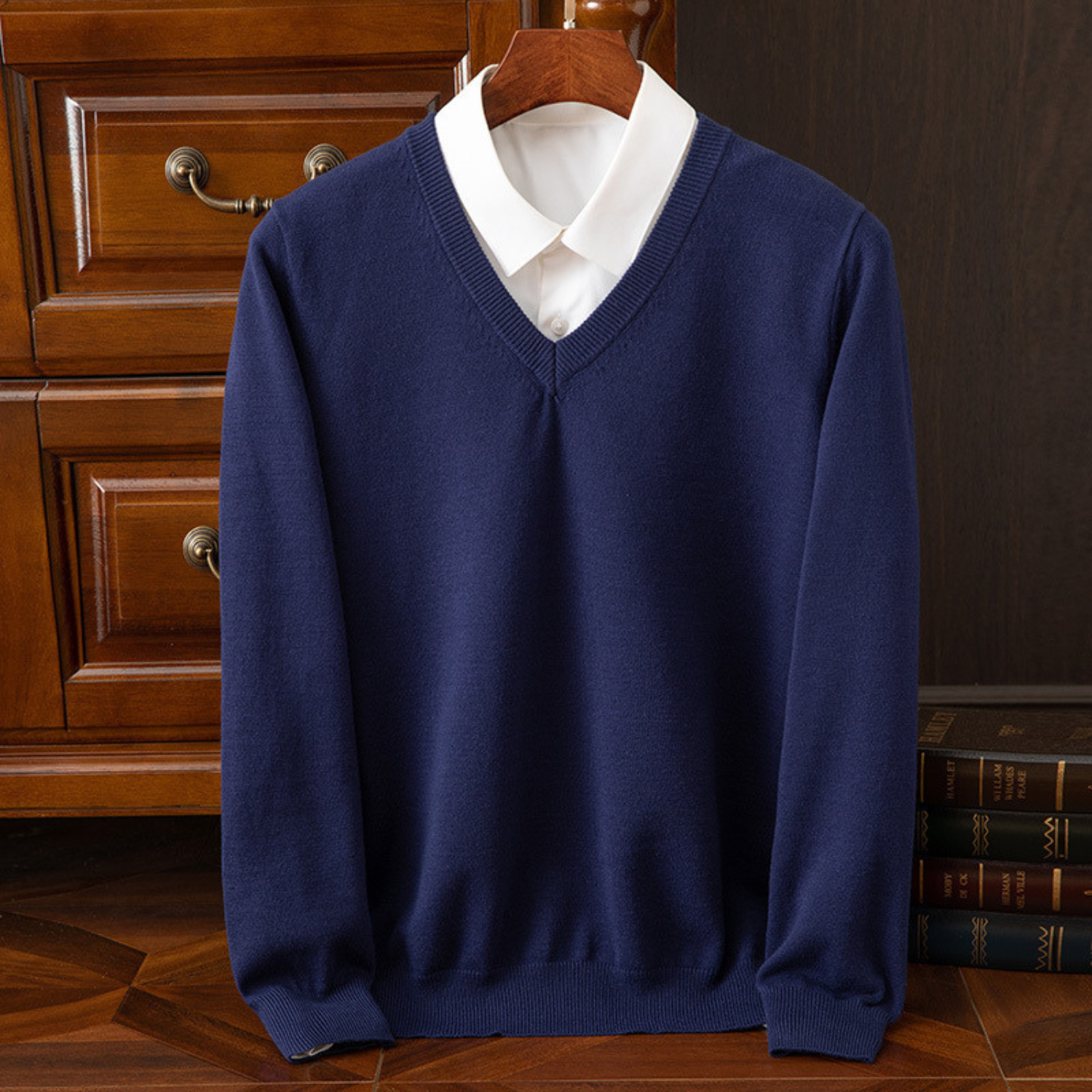 Camisola com decote em V chique