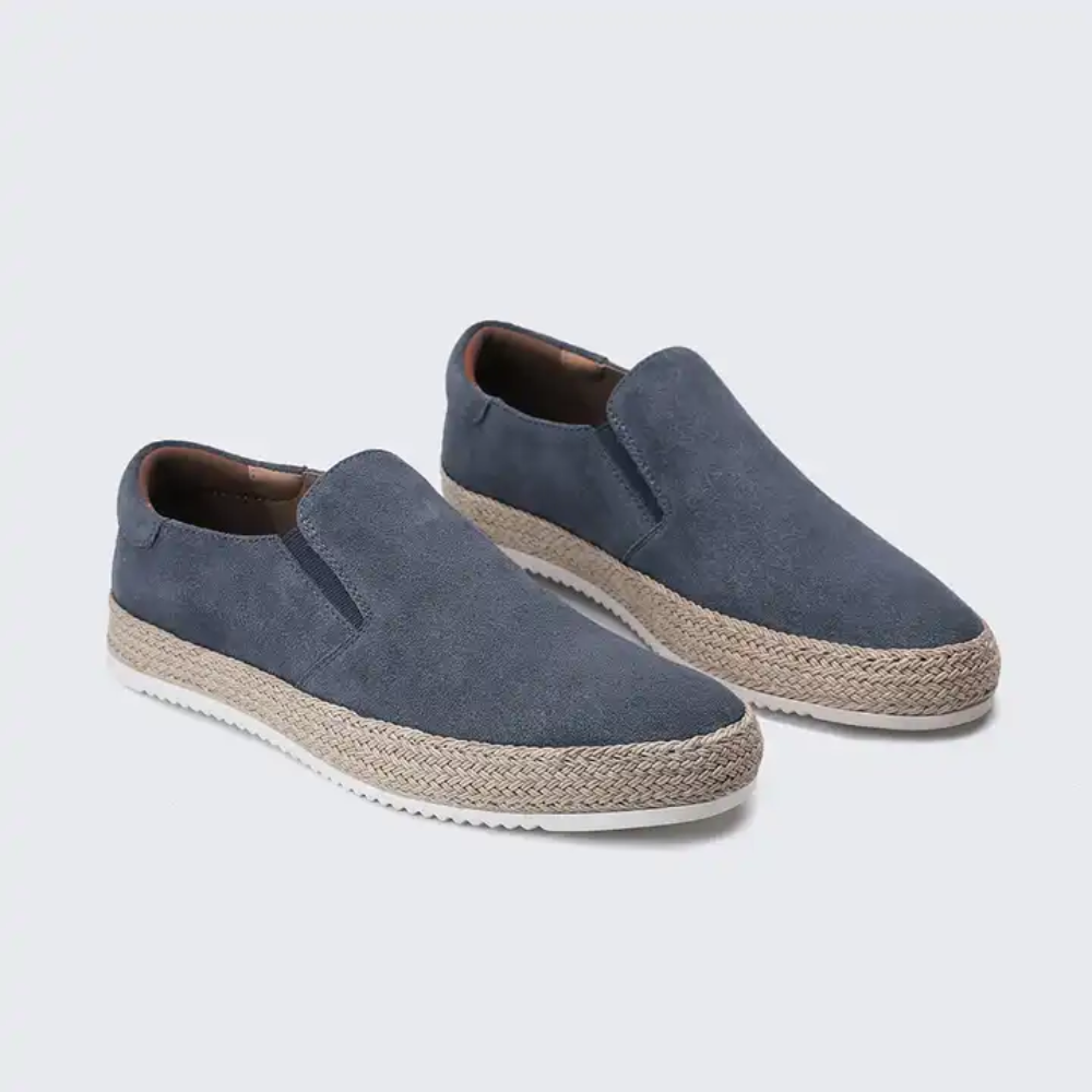 Mocassins de verão em camurça