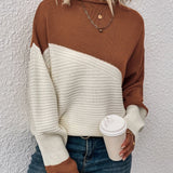 Leila - Camisola Chic em Blocos de Cor
