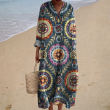 Vestido de Verão com Estampa Elegante