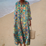 Vestido de Verão com Estampa Elegante