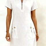 Vestido Lina™ — Elegância Natural para o Dia a Dia