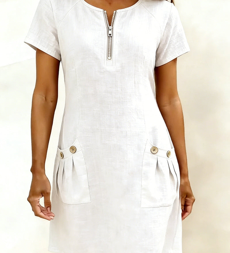 Vestido Lina™ — Elegância Natural para o Dia a Dia