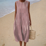 Vestido de Verão Sem Mangas Super Confortável