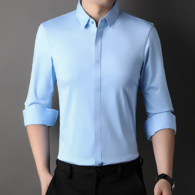 Camisa elástica sem rugas