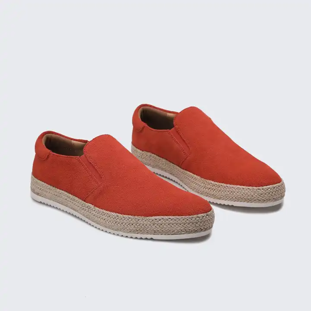 Mocassins de verão em camurça