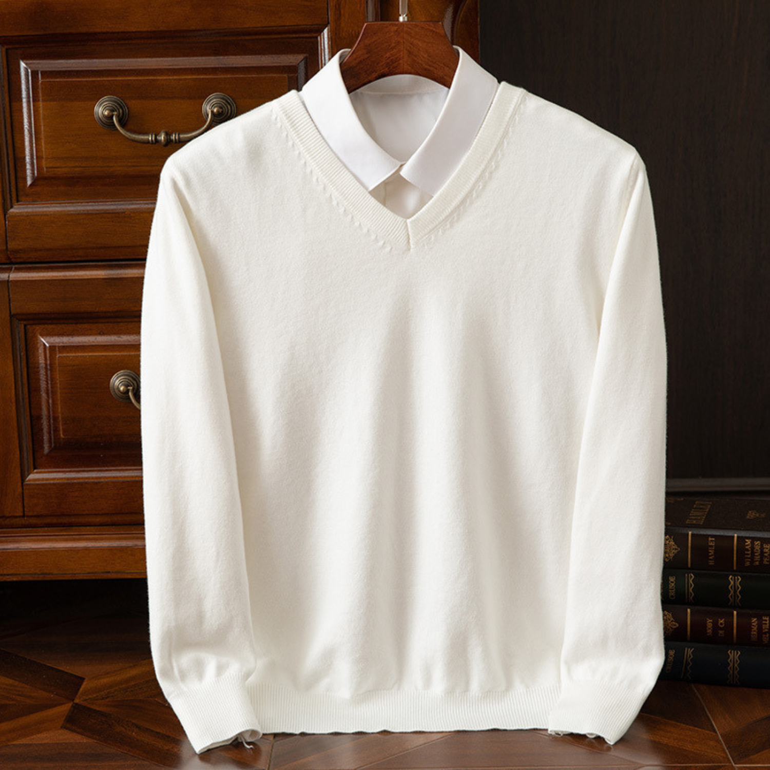 Camisola com decote em V chique