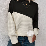Leila - Camisola Chic em Blocos de Cor