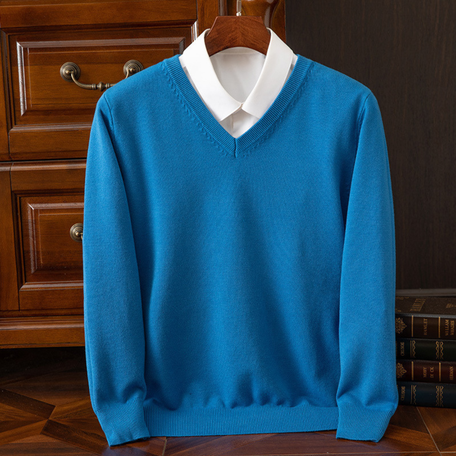 Camisola com decote em V chique