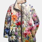Kaia | Charmosa Jaqueta Quilted com Estampa Floral Vintage