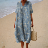 Vestido de Verão com Estampa Elegante