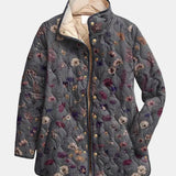 Niva | Casaco Acolchoado com Estampa Floral Vintage