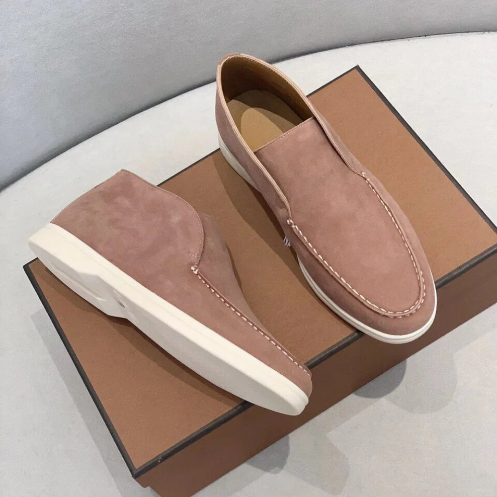 Mocassins casuais de camurça