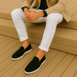 Mocassins casuais de camurça