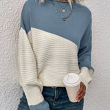 Leila - Camisola Chic em Blocos de Cor
