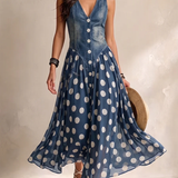 Bianca | Vestido Midi em Chiffon com Bolinhas
